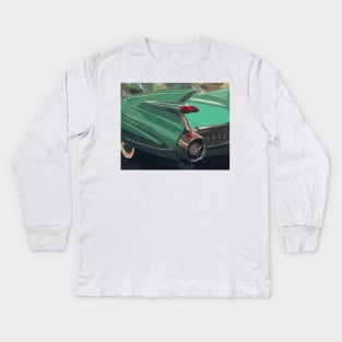 Green Cadillac Kids Long Sleeve T-Shirt